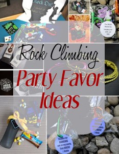 rock climbing party favor ideas