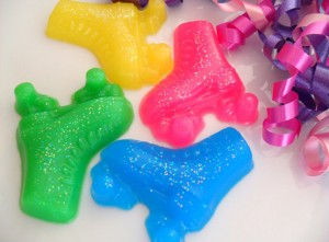 roller skate glitter soap party favor