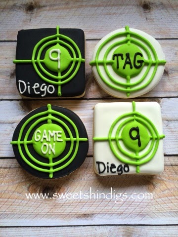 laser tag party favor cookies